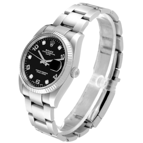ROLEX 115234 DATE OYSTER BLACK IND