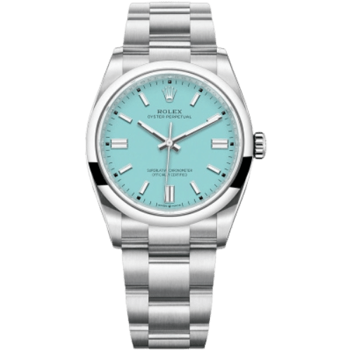 ROLEX 126000 OYSTER PERPETUAL 36 OYSTER TURQUOISE BLUE IND