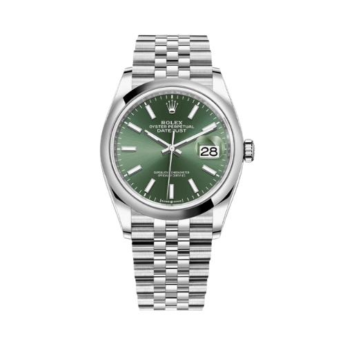 ROLEX 126200 DATEJUST 36 JUBILEE MINT GREEN IND