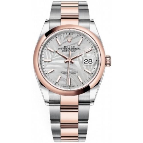 ROLEX 126201 DATEJUST 36 OYSTER SILVER PALM MOTIF IND