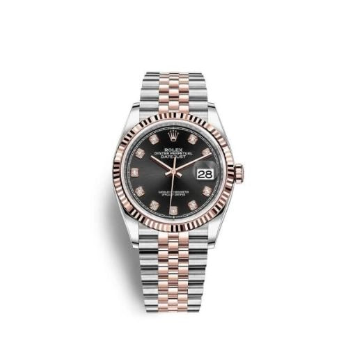ROLEX 126231 DATEJUST 36 JUBILEE BLACK 10 DIAMONDS