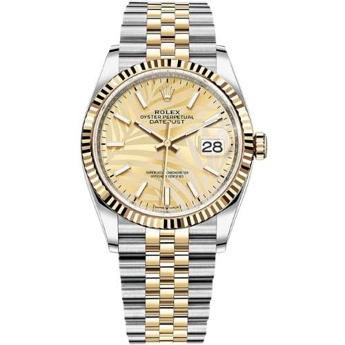 ROLEX 126233 DATEJUST 36 OYSTER GOLDEN PALM MOTIF IND