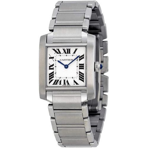 Cartier W51008Q3 TANK FRANCAISE SMALL STEEL WHITE
