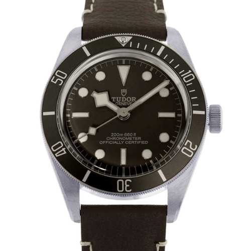 TUDOR 79010SG HERITAGE BLACK BAY LEATHER TAUPE