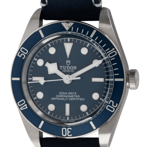 TUDOR 79030B HERITAGE BLACK BAY LEATHER BLUE